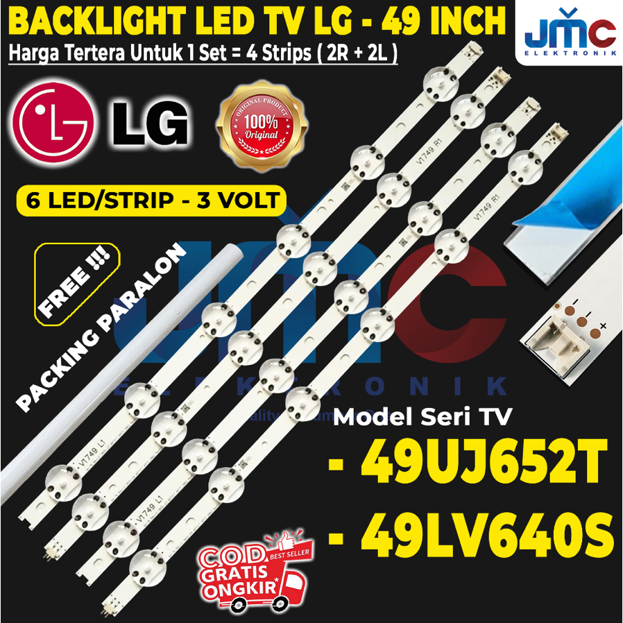 LG 49 INCH LED TV BACKLIGHT 49UJ652 49LV640 49UJ652T 49LV640S BL 49UJ 3V 12K FROG 3 VOLT 12 ปุ่ม