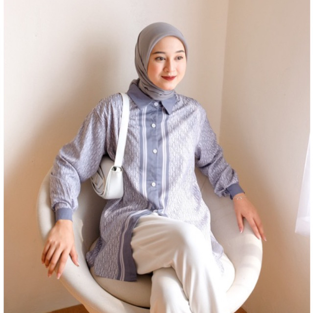 เสื้อคอปกพิเศษ | เสื้อเกรต้า | เสื้อเบอร์เน่ | บลูมบานเย็น| CFA2056 | ชุดเสื้อเชิ้ต | CORDY