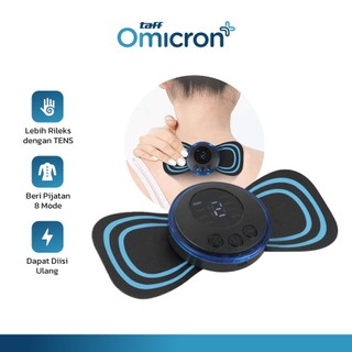 TaffOmicron Alat Pijat Elektrik Tempel EMS Terapi Leher Massager - TMS17