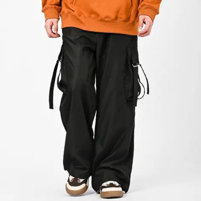 BSYW CARGO SERLETINKG /กางเกงกีฬา/Kpop/dance/joggers/ขากว้าง/unisex/เกาหลี/cargo/jogging