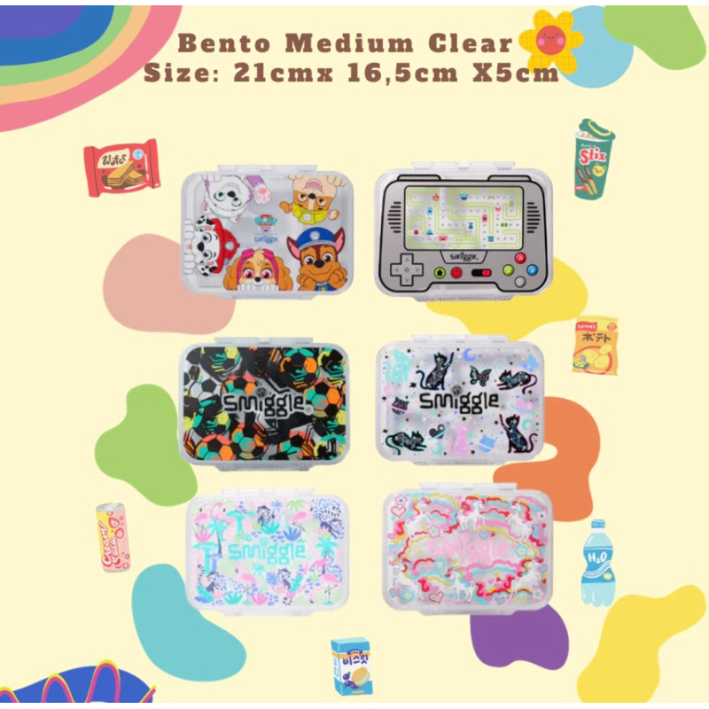 Smiggle Medium See Through Bento กล ่ องข ้ าว CBENTO 11115