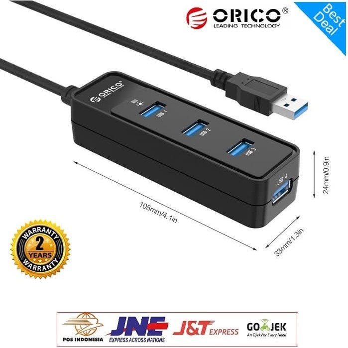 ORICO W5PH4-U3 USB HUB 4-PORT USB 3.0 PORTABLE USB HUB ORIGINAL 30 ซม.
