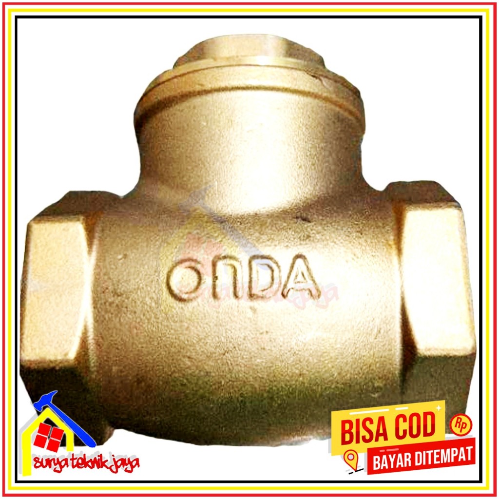 [Clearancewarehouse] ONDA Check Valve ทองเหลือง 1/2" Tabok Valve