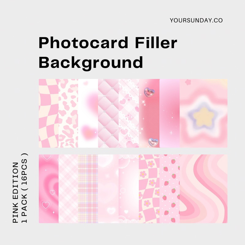 Photocard พื้นหลัง Binder Toploader ฟิลเลอร์