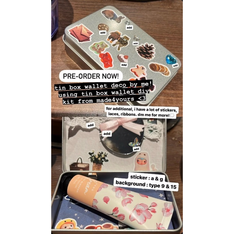 Tin box wallet deco diy kit by made4yours