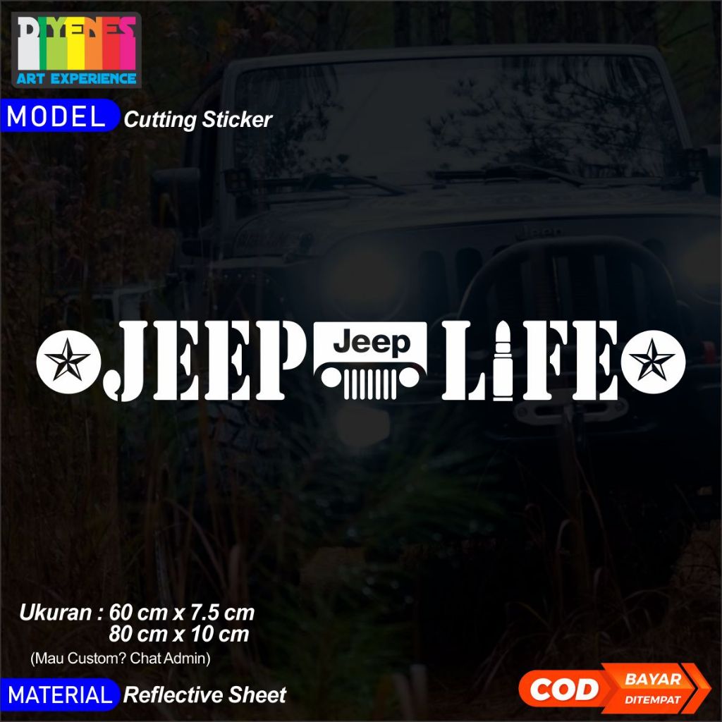 สติ๊กเกอร์ Jeep Life, Jeep Life, สติ๊กเกอร์ Jeep