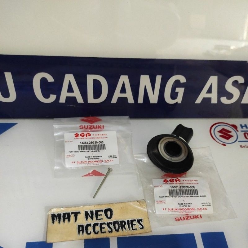 VACUUM CARBON ASSY + SKEP NEEDLE SATRIA FU OLD BARONG FU ใหม่ 13501-25G10-000 & 13383-25G20-000 ต้นฉ