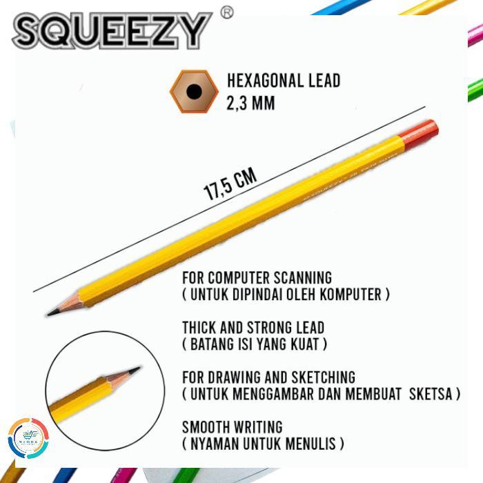 ดินสอเขียน Squeezy PK2B-SQ305 @1 ดินสอ