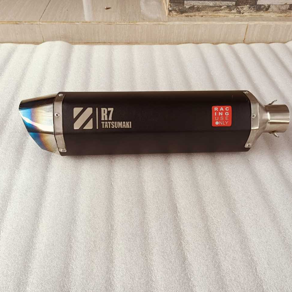 โปรโมชั่น Original Racing Exhaust R7 ประเภทท่อไอเสีย Nassert เคลือบปริมาณมาก Anti-Scuff