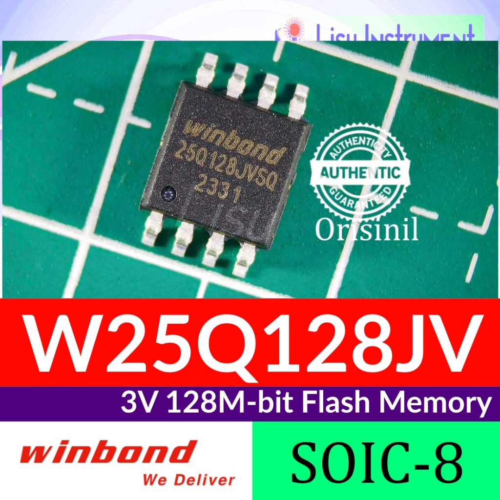 W25Q128JV 3V 128M-bit Flash Memory Series พร้อมชุด 4KB Sector และ Dual/Quad SPI W25Q128 25Q128JVSQ S