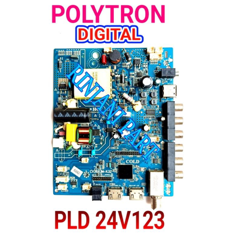 POLYTRON PLD 24V123 MB PLD 24V123 LED TV DIGITAL เมนบอร์ด
