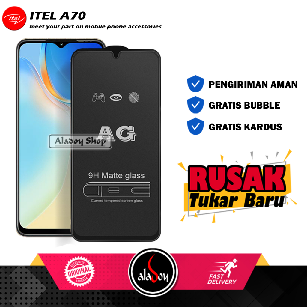 LAYAR กระจกนิรภัยหน้าจอ Matte Anti Glare ITEL A70