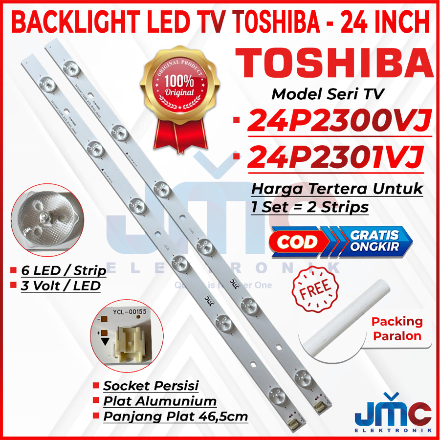 TOSHIBA 24 INCH LED TV BACKLIGHT 24P2300VJ 24P2301VJ 24P2300 24P2301 24IN 6K 3V BL LAMP