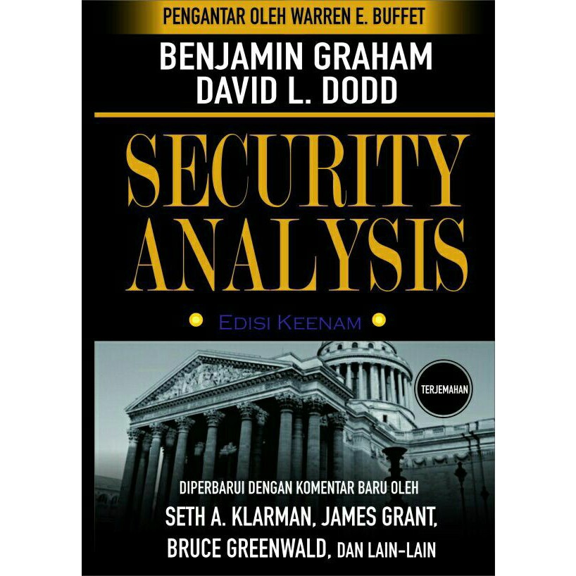 [ภาษาอังกฤษ] Security Analysis Sixth Edition - Benjamin Graham David L Dood