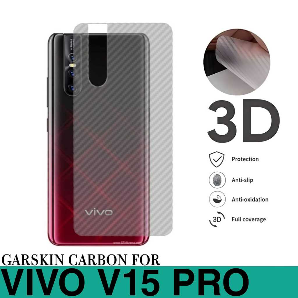 Garskin CARBON SKIN HANDPHONE VIVO V15 PRO REAR HP BODY PROTECTOR