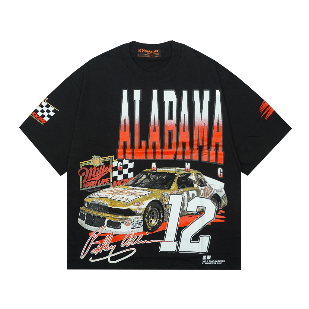 [HOT] NASCAR ALABAMA OVERSIZE TSHIRT สีดํา