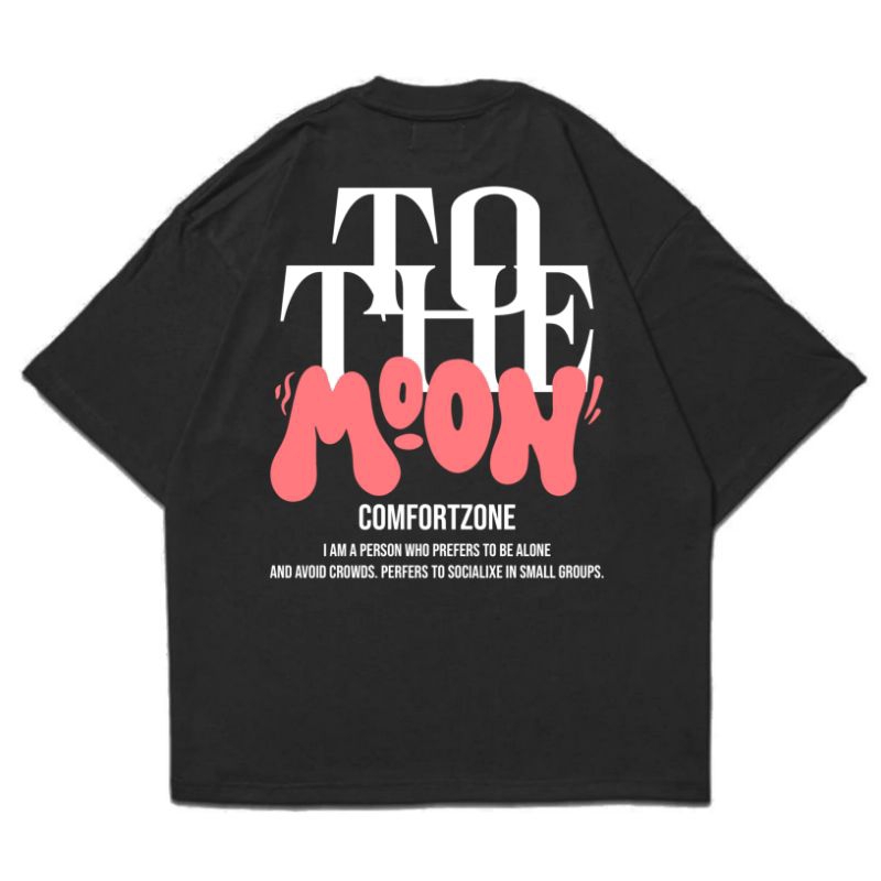 Aztecass OVERSIZED TEE MOON - สีเทาเข้ม