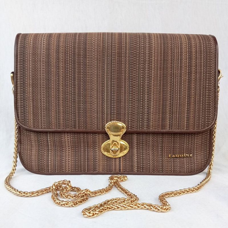 Esquire Collection Sling Bag Chain Slingbag กระเป๋าสะพายสตรีกระเป๋าสะพายสตรีกระเป๋าสะพายผู้หญิง Prel