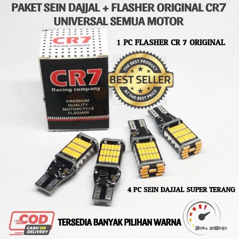 4 ชิ้น Dajjal แพ็คเกจไฟเลี้ยวฟรี cr7 flasher universal สําหรับรถจักรยานยนต์ Dajjal cent ที่สว่างเป็น