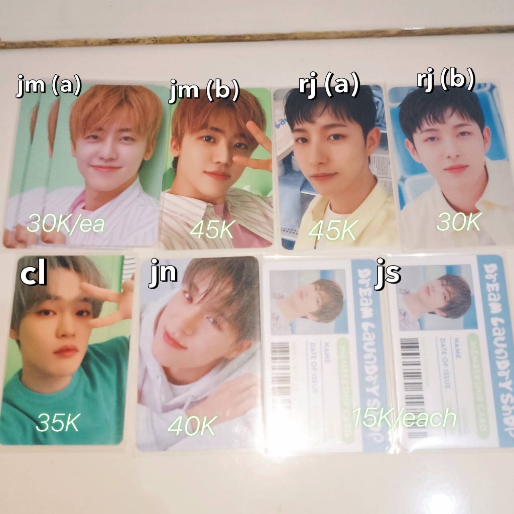 โฟโต้การ์ด ID NCT DREAM MD LAUNDRY SHOP JAEMIN RENJUN CHENLE JISUNG JENO