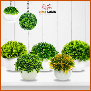 Pot Bunga Plastik Mini Tanaman Hias Daun Artificial Ornamen Dekorasi Rumah Import Murah PBP137