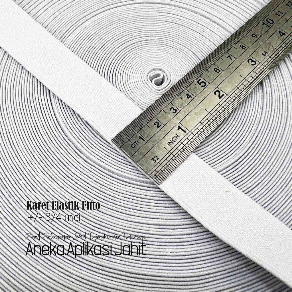 ต่อเมตรของยาง ELASTIC / สี PENGUIN / FITTO / HQ