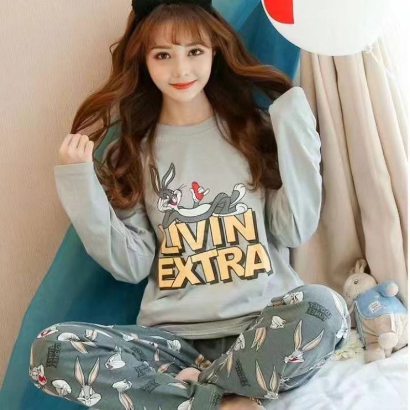 PP Pajama Set // PP Joger ชุดนอนสําหรับผู้หญิง // ชุดนอน
