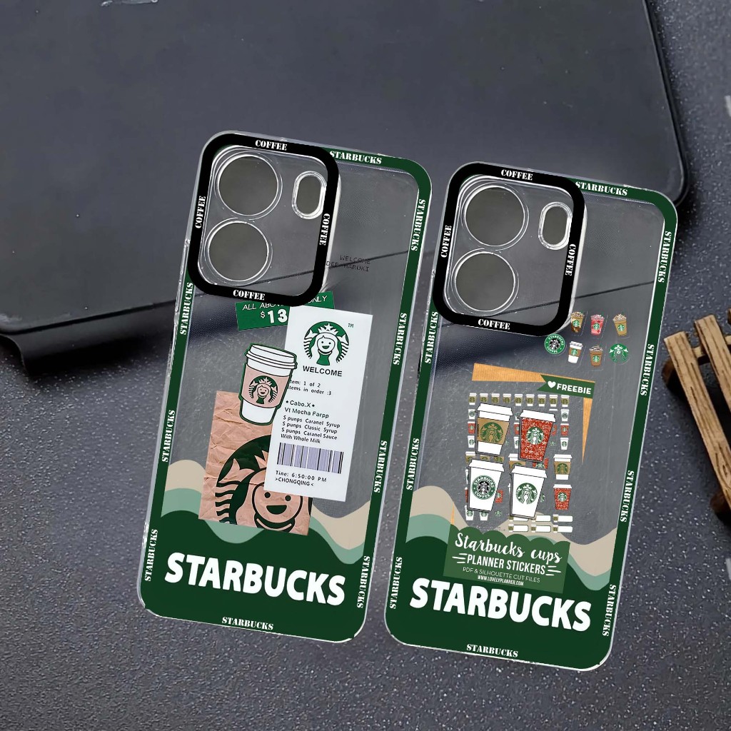 DY-843 เคสใส REDMI 13 C 4G ใหม่ 2023 SOFTCASE SILICON COFFEE MOTIF