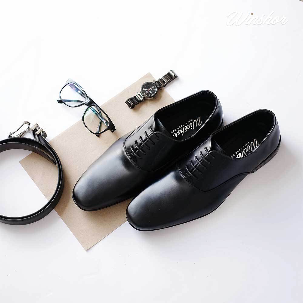 รองเท้า Oxford อย่างเป็นทางการสําหรับผู้ชาย - 7802 - Winsor - Oxford Lington Black