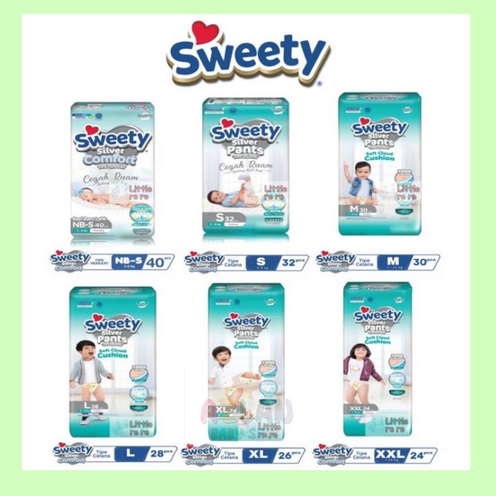 Pampers Sweety Silver Pants SML XL แพมเพิส