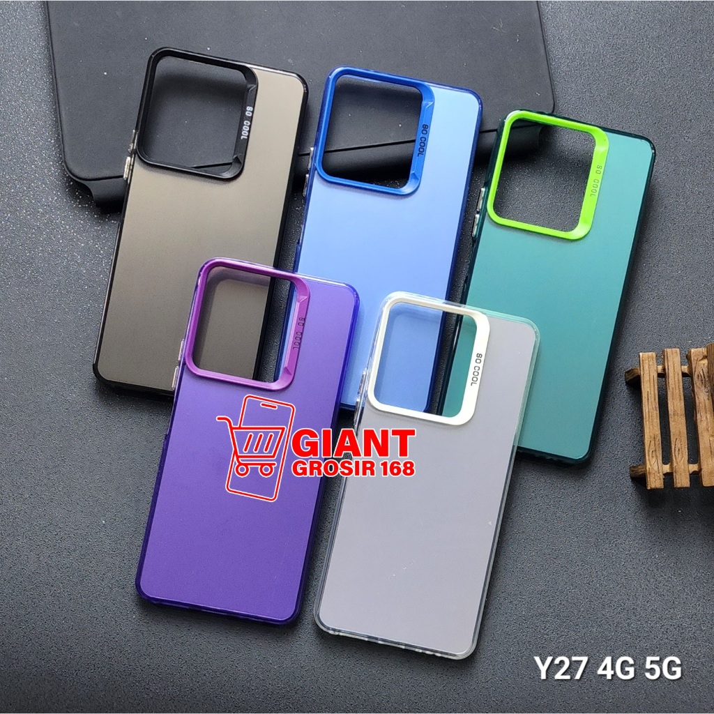 Vivo Y27 5GกรณีVivo Y35 Vivo Y36 4G Vivo Y36 5GซิลิโคนกรณีImd Polycarbon Hard PCกรณีโฮโลแกรมVivo Y27