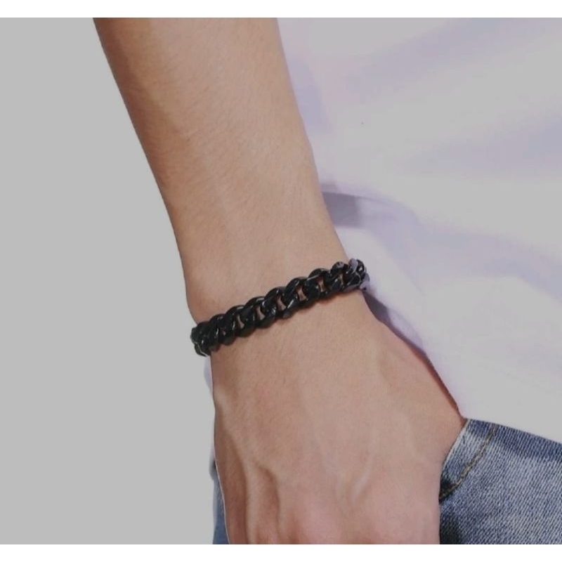 ใหม่ล่าสุดผู้ชาย TITANIUM CHAIN BRACELET UNISEX STEEL BRACELET,