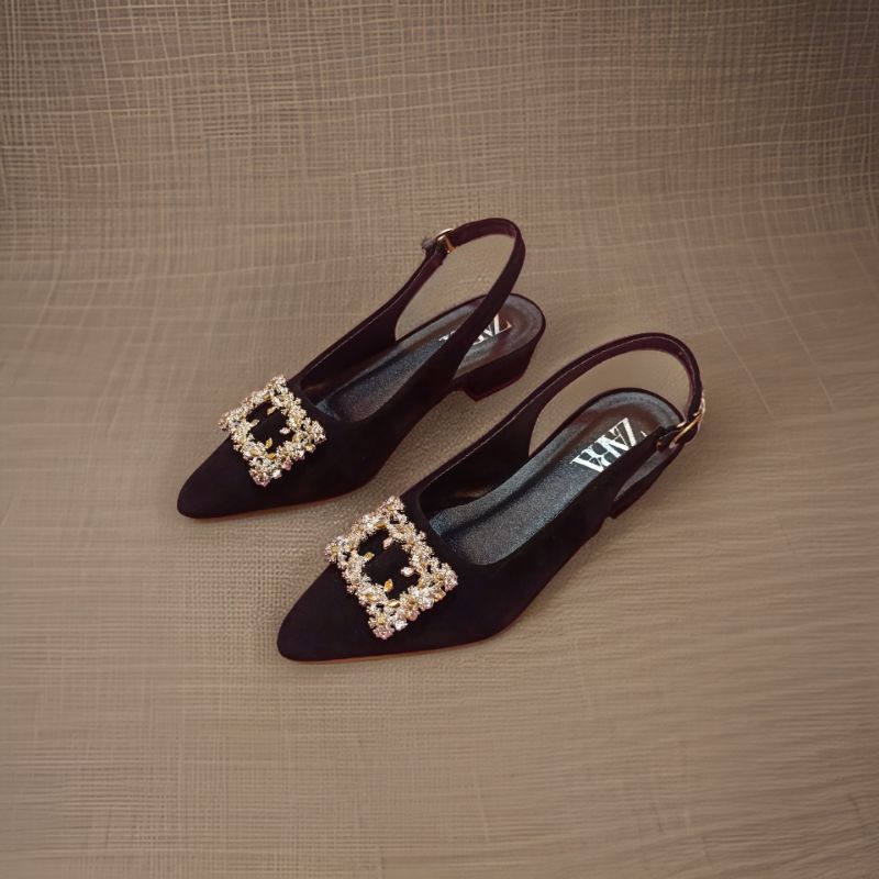 Zara รองเท้าผู้หญิง รองเท้าส้นสูง 3 ซม. ล่าสุด ZR-KD-04