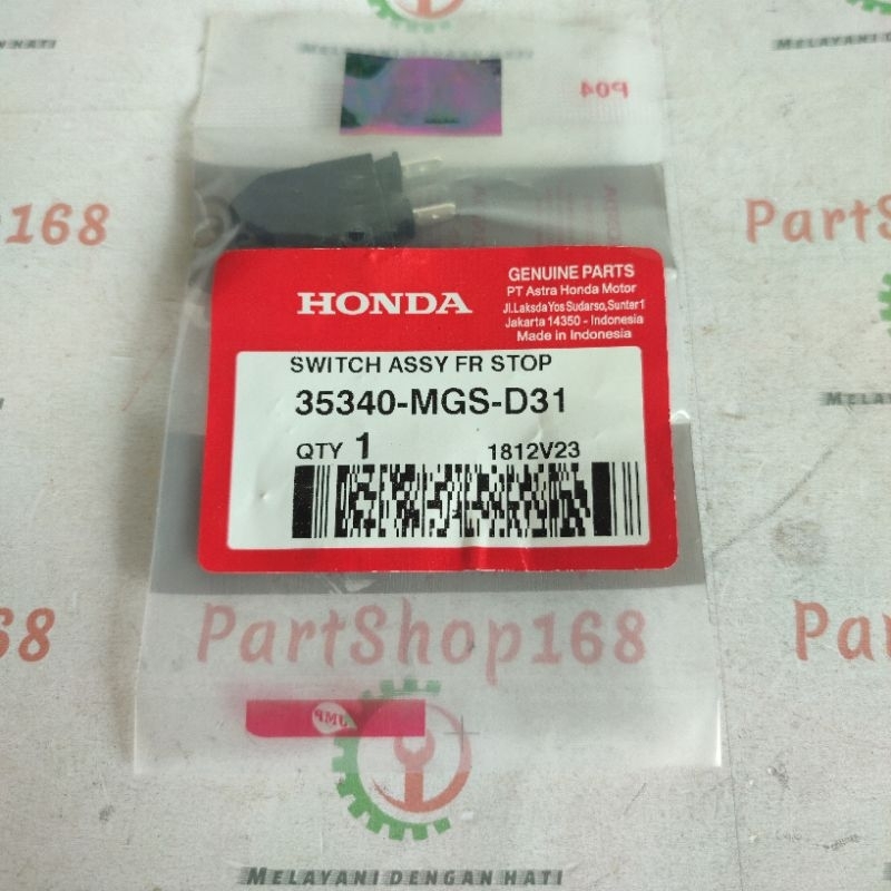 สวิทช์ FR Stop Assy สวิทช์เบรคด้านหน้าขวา PCX 150 CB 150 CBR 250 CRF 250 SUPRA X 125 Original 35340-