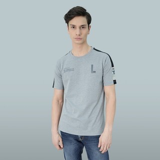 LGS - Slim Fit -  Kaos Casual - T-Shirt - Lengan Pendek - Motif Polos - Abu - JTS.322.S3188F.02.C