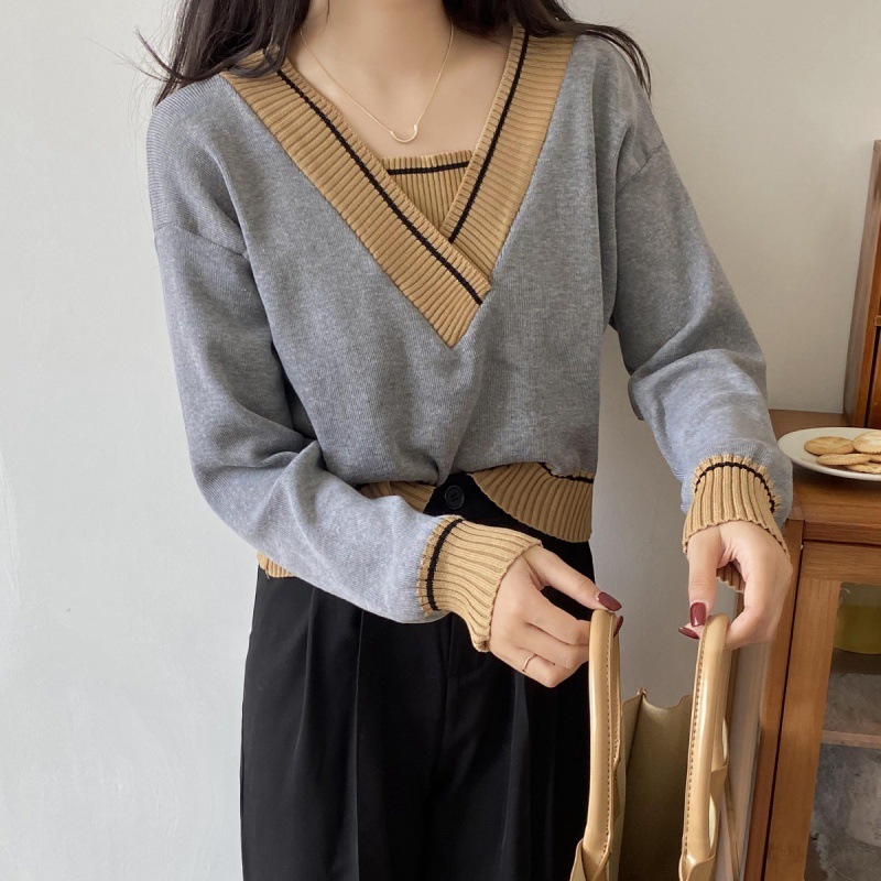 BASIC BLOUSE LS เกาหลี CARDIGAN SWEATHER เกาหลี SWEATER ผู้หญิง PREMIUM KNIT MATERIAL