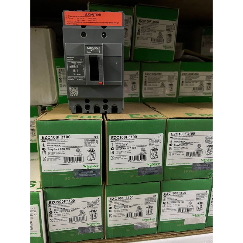 MCCB SCHNEIDER EZC100F 3P 80A 10kA EZC100F3080 ต้นฉบับ
