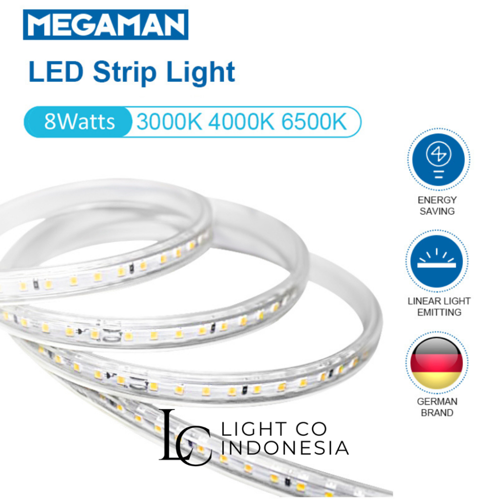 Lightco INDONESIA ] Megaman LED STRIP 2835 220V 3000K