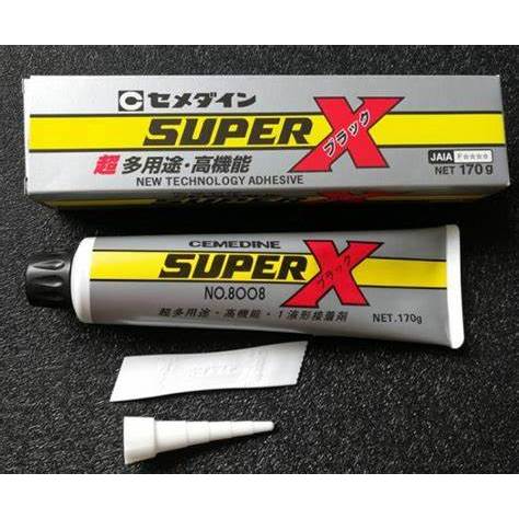 Putih HITAM 1 ชิ้น Silicon Cemedine Super-X Glue No.8008 170 กรัม Original Japan - สีดําและสีขาว