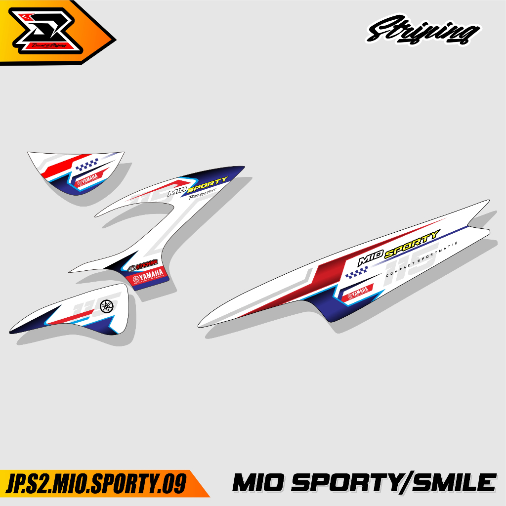 Mio Sporty Striping - Yamaha Mio Sporty Stickers Mio Smile Variation Stickers (JP.S2) 09