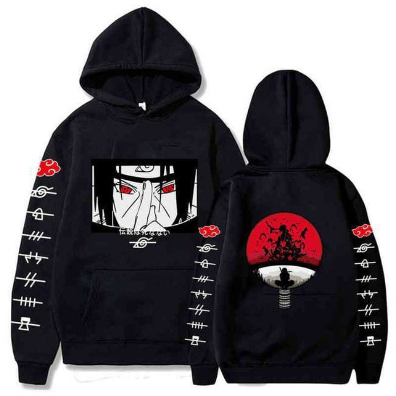 Naruto Uciha Satsuke เสื้อกันหนาวมีฮู้ดสําหรับเด็กผู้ชายเสื้อแจ็คเก็ตนารูโตะอายุ 4-13 ปี