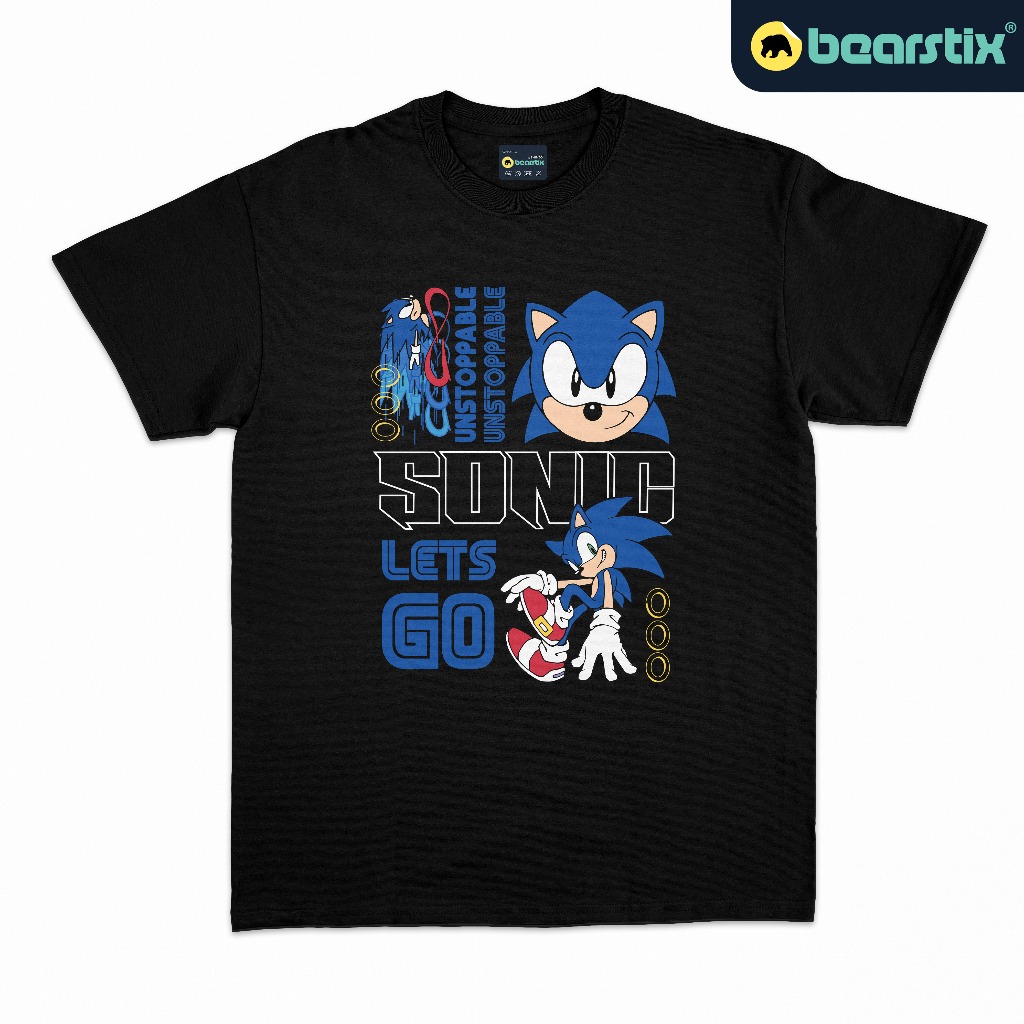 Bearstix - เสื้อยืด ลาย Sonic the Hedgehog - Kaos Streetwear - Baju Gamers สําหรับผู้ชาย และผู้หญิง
