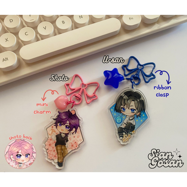 Shoto Shxtou ชุดฤดูใบไม้ผลิ Unnämed U-SAN Vtuber EN พวงกุญแจ Fanmerch