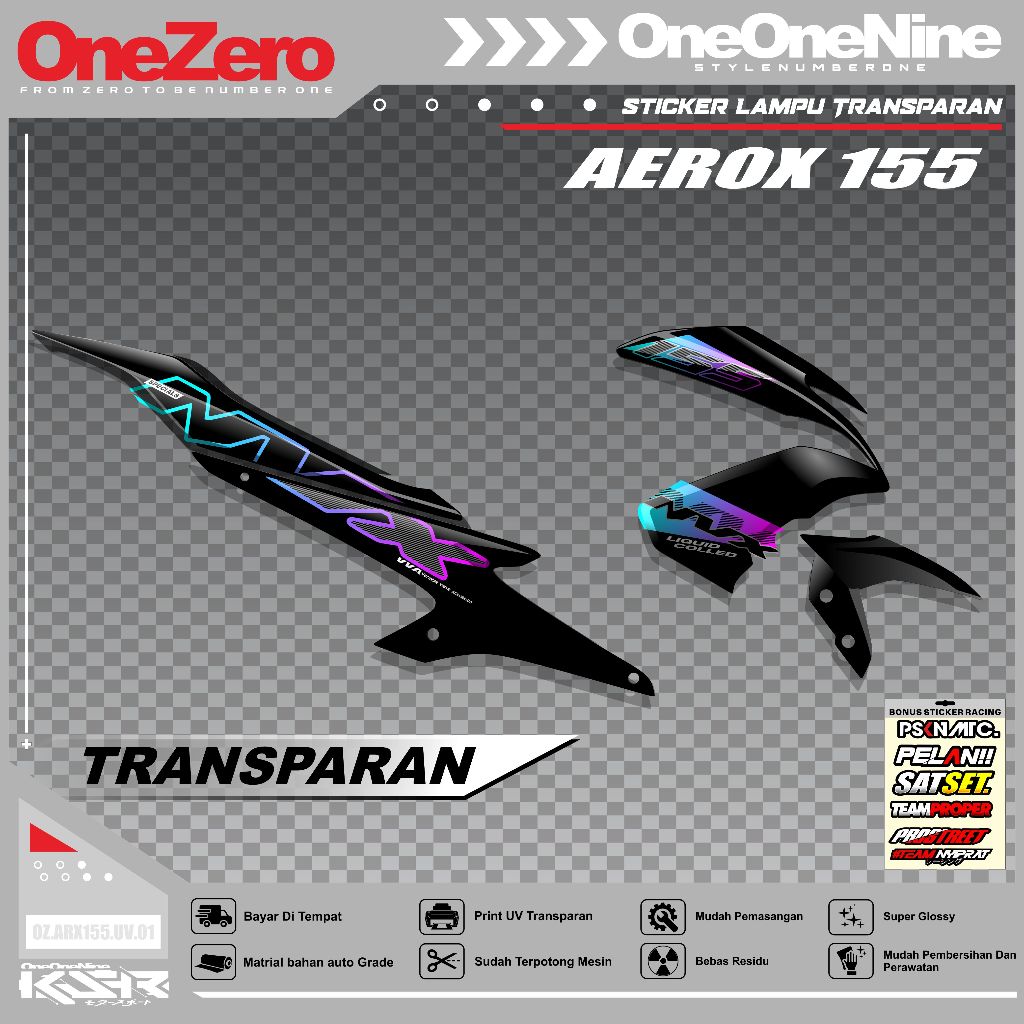 Aerox สติกเกอร์ใส ลาย NVX VVA Has Been Cut Yamaha Aerox 155 Old สําหรับติดตกแต่ง