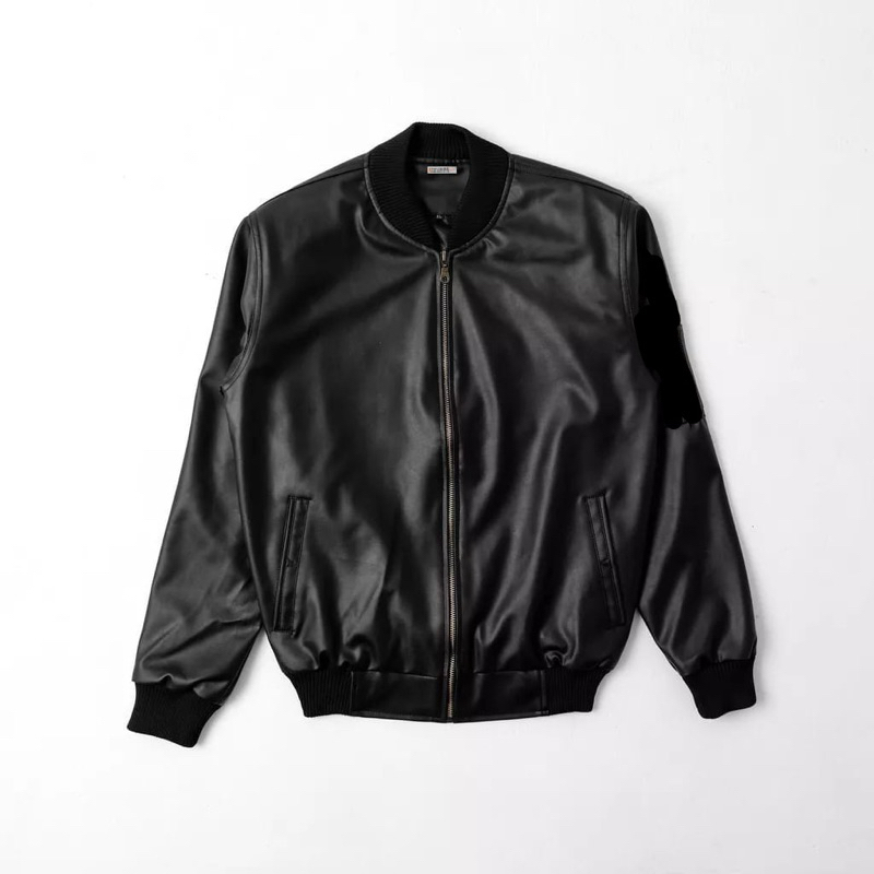 BestPromo Vienna Casual Leather Bomber Jacket สําหรับผู้ชายและผู้หญิง