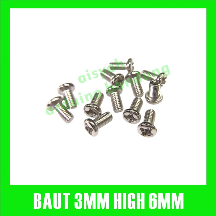 3MM สูง 6MM BOLT M3 BOLT 0.6CM LENGTH CROSS BOLT M3X6MM