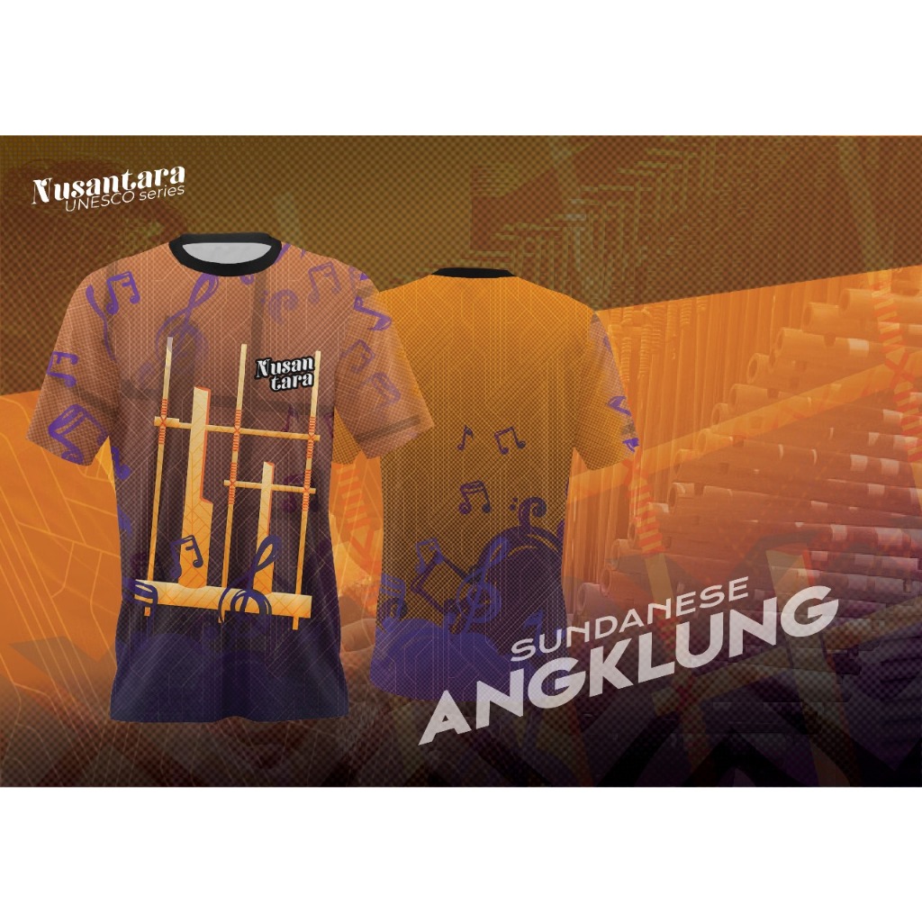 เสื้อยืดวอลเลย์บอล Unesco Series 1 Nusantara Premium - Sundainese Angklung