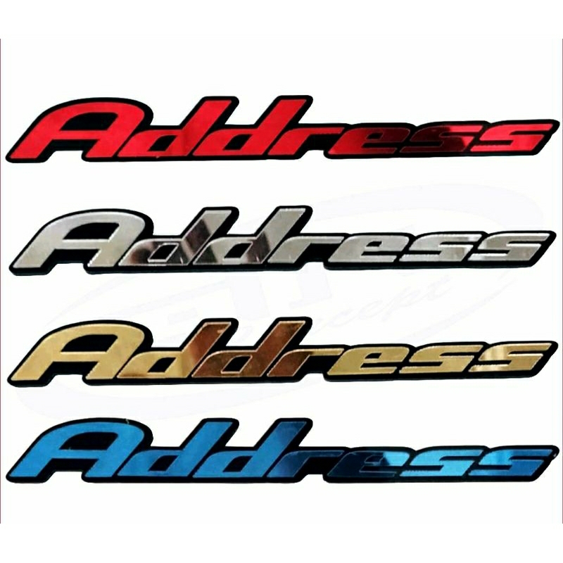 2 ชิ้น Suzuki Address อะคริลิคสัญลักษณ์/สัญลักษณ์ที่อยู่