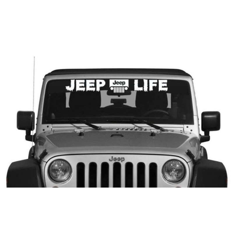 สติ๊กเกอร์ กระจกรถยนต์ jeep life off road katana jiminy feroza Etc