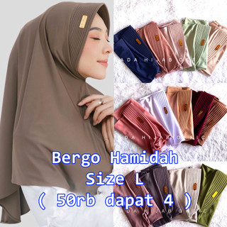 Ukran L (50rb dapat 4pcs) BERGO HAMIDAH SIZE L LABEL BESI BY ADA HIJAB